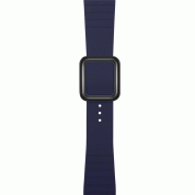 JC Design Modern Buckle Band - силиконова каишка с магнитна закопчалка за Apple Watch 42мм, 44мм, 45мм, Ultra 49мм (тъмносин) 3
