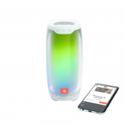 JBL Pulse 4 - безжичен водонепромокаем Bluetooth спийкър с микрофон за мобилни устройства (бял) 1