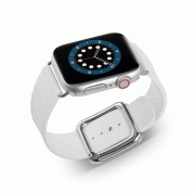 JC Design Modern Buckle Band - силиконова каишка с магнитна закопчалка за Apple Watch 38мм, 40мм, 41мм (бял) 5