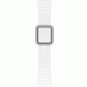 JC Design Modern Buckle Band - силиконова каишка с магнитна закопчалка за Apple Watch 38мм, 40мм, 41мм (бял) 7
