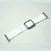 JC Design Modern Buckle Band - силиконова каишка с магнитна закопчалка за Apple Watch 38мм, 40мм, 41мм (бял) 8
