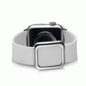 JC Design Modern Buckle Band - силиконова каишка с магнитна закопчалка за Apple Watch 42мм, 44мм, 45мм, Ultra 49мм (бял) 2