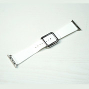 JC Design Modern Buckle Band - силиконова каишка с магнитна закопчалка за Apple Watch 42мм, 44мм, 45мм, Ultra 49мм (бял) 7