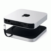 Satechi Aluminium USB-C Hub with SSD Enclosure for Mac Mini - алуминиева поставка с място за SDD и допълнителен USB-C хъб за Mac Mini (сребрист) 4