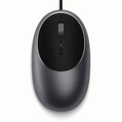 Satechi C1 USB-C Wired Mouse - USB-C оптична мишка за PC и Mac (тъмносив)