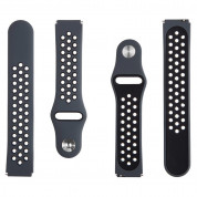 Tactical 803 Double Silicone Band 18mm - силиконова каишка за Samsung Galaxy Watch, Huawei Watch, Xiaomi, Garmin и други часовници с 18мм захват (тъмносив) 2