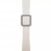JC Design Modern Buckle Band - силиконова каишка с магнитна закопчалка за Apple Watch 38мм, 40мм, 41мм (бежов)