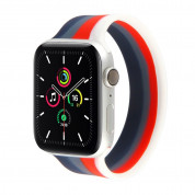 JC Design Silicone SoloLoop Band for Apple Watch 38, 40 and 41mm (gray-red)