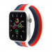 JC Design Silicone SoloLoop Band - силиконова каишка за Apple Watch 38мм, 40мм, 41мм (сив-червен) 1
