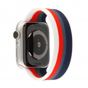 JC Design Silicone SoloLoop Band - силиконова каишка за Apple Watch 38мм, 40мм, 41мм (сив-червен) 2