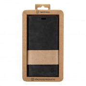 Tactical Xproof Flip Case - кожен калъф с поставка и отделение за кр. карти за iPhone SE (2022), iPhone SE (2020), iPhone 8, iPhone 7 (черен) 1