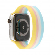 JC Design Silicone SoloLoop Band - силиконова каишка за Apple Watch 42мм, 44мм, 45мм, Ultra 49мм (розов-жълт) 1