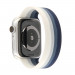 JC Design Silicone SoloLoop Band - силиконова каишка за Apple Watch 38мм, 40мм, 41мм (син-бял) 3