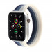 JC Design Silicone SoloLoop Band - силиконова каишка за Apple Watch 38мм, 40мм, 41мм (син-бял) 1