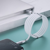 Remax Self Organizing Magnetic Lightning Cable RC-125i - здрав кабел с вграден магнитен органайзер за Apple устройства с Lightning порт (100 см) (бял) 1