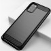 Carbon Flexible TPU Case  - тънък силиконов (TPU) калъф за Samsung Galaxy A02s (черен) 2