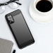 Carbon Flexible TPU Case  - тънък силиконов (TPU) калъф за Samsung Galaxy A02s (черен) 5