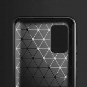 Carbon Flexible TPU Case  - тънък силиконов (TPU) калъф за Samsung Galaxy A02s (черен) 5