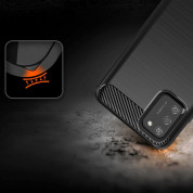 Carbon Flexible TPU Case  - тънък силиконов (TPU) калъф за Samsung Galaxy A02s (черен) 6