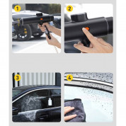 Baseus Portable Electric Car Wash Spray Nozzle Extended Set (TZCRDDSQ-01) - комплект преносима електрическа помпа за вода и аксесоари за почистване на автомобил (черен) 16