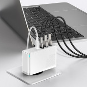 Baseus GaN 2 Pro Charger 100W (CCGAN2P-L02) - захранване за ел. мрежа за лаптопи, смартфони и таблети с 2xUSB-A и 2xUSB-C изходи с технология за бързо зареждане и USB-C кабел (бял) 4