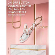 i-Blason SupCase Cosmo AirTag Case - стилен ключодържател от изкуствена кожа за Apple AirTag (бял) 1