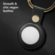Spigen Cyrill Basic Leather AirTag Case - стилен ключодържател от изкуствена кожа за Apple AirTag (черен) 9