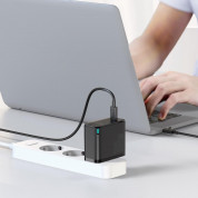 Baseus GaN 2 Fast Charger 1C 100W (TZCCGAN-L01) - захранване за ел. мрежа за лаптопи, смартфони и таблети с USB-C изход и технология за бързо зареждане и USB-C кабел (черен) 5