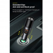 Baseus Cigarette Lighter Expansion Car Charger USB & USB-C QC 120W (CCBT-C0G) - зарядно за кола с USB-A и USB-C изходи и технология за бързо зареждане (тъмносив) 10