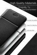 Dux Ducis Universal Case Size A - универсален кожен калъф, тип портфейл за смартфони от 4.7 до 5.0 инча (черен) 9