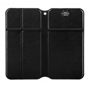 Dux Ducis Universal Case Size A - универсален кожен калъф, тип портфейл за смартфони от 4.7 до 5.0 инча (черен)
