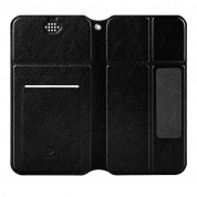 Dux Ducis Universal Case Size A - универсален кожен калъф, тип портфейл за смартфони от 4.7 до 5.0 инча (черен) 1