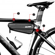 Wildman ES4 Waterproof Bicycle Bag 1.2L - универсален калъф за рамката на колело (черен) 2