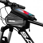 Wildman ES6 Waterproof Bicycle Bag 1.2L - универсален калъф за рамката на колело (черен) 7