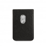 Karl Lagerfeld Saffiano Magnetic Wallet Karl Head - кожен портфейл (джоб) за прикрепяне към iPhone с MagSafe (черен) 1