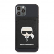 Karl Lagerfeld Saffiano Magnetic Wallet Karl Head (black)