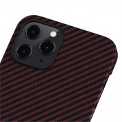 Pitaka MagEZ Aramid Fiber Case - кевларен кейс за iPhone 12 Pro Max (черен-червен)  2