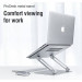Nillkin ProDesk Adjustable Laptop Stand - сгъваема алуминиева поставка за MacBook и лаптопи от 11 до 17 инча (сребрист) 9