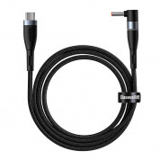 Baseus Magnetic Zinc Cable (CATXC-T01) - USB-C кабел с магнитен адаптер за Lenovo лаптопи (4.0x1.7мм) (200 см) (черен)