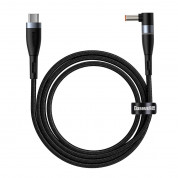 Baseus Magnetic Zinc Cable (CATXC-X01) - USB-C кабел с магнитен адаптер за Lenovo лаптопи (5.5x2.5мм) (200 см) (черен)