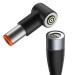Baseus Magnetic Zinc Cable (CATXC-Y01) - USB-C кабел с магнитен адаптер за Lenovo лаптопи (7.9x5.5мм) (200 см) (черен) 3
