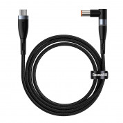 Baseus Magnetic Zinc Cable (CATXC-Y01) - USB-C кабел с магнитен адаптер за Lenovo лаптопи (7.9x5.5мм) (200 см) (черен)