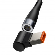 Baseus Magnetic Zinc Cable (CATXC-U01) - USB-C кабел с магнитен адаптер за Lenovo лаптопи (11x7.0мм) (200 см) (черен) 1