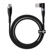 Baseus Magnetic Zinc Cable (CATXC-U01) - USB-C кабел с магнитен адаптер за Lenovo лаптопи (11x7.0мм) (200 см) (черен)
