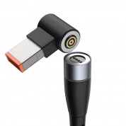Baseus Magnetic Zinc Cable (CATXC-U01) - USB-C кабел с магнитен адаптер за Lenovo лаптопи (11x7.0мм) (200 см) (черен) 2