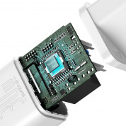 Baseus Super Si USB-C PD Wall Charger 30W (CCSUP-J02) - захранване за ел. мрежа с USB-C изход с технология за бързо зареждане (бял) 2