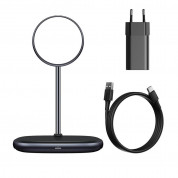 Baseus Swan 2-in-1 Magnetic Wireless Qi Charging Stand 20W (WXSW-C01) (black) 6