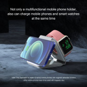 Sdesign 3-in-1 MagSafe Wireless Charger - тройна поставка (пад) за безжично зареждане на iPhone с Magsafe, Apple Watch и Qi съвместими устройства (бял) 2