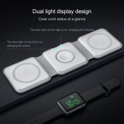 Sdesign 3-in-1 MagSafe Wireless Charger - тройна поставка (пад) за безжично зареждане на iPhone с Magsafe, Apple Watch и Qi съвместими устройства (бял) 5