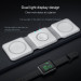 Sdesign 3-in-1 MagSafe Wireless Charger - тройна поставка (пад) за безжично зареждане на iPhone с Magsafe, Apple Watch и Qi съвместими устройства (бял) 6